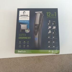 12-in-1 Grooming Kit - Silver and Black